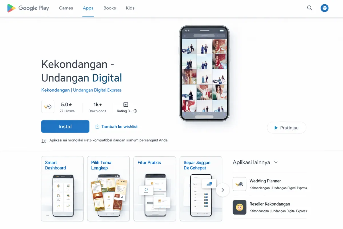 Kekondangan Resmi Hadir di Google Play: Undangan Digital Praktis & Modern